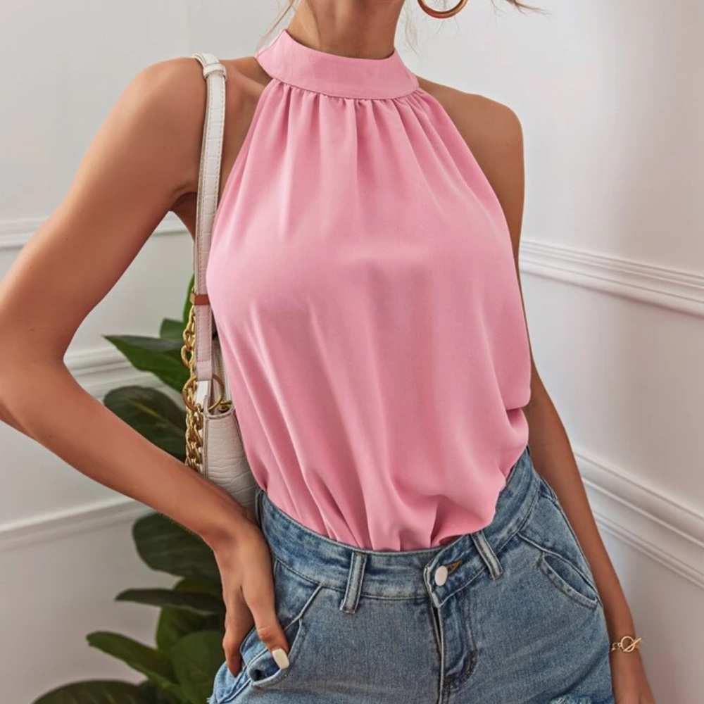 Boho tie back halter top - Picture 6 of 16